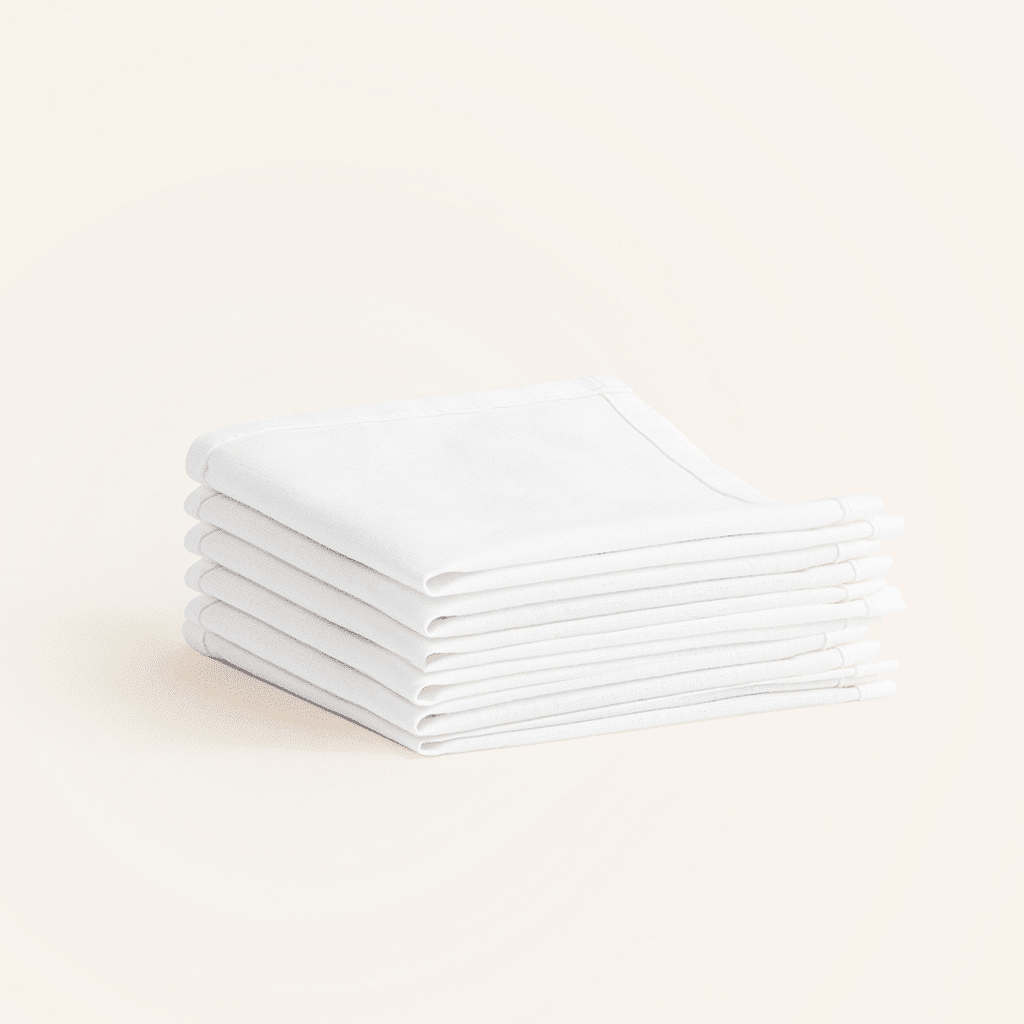 Les mouchoirs - Pack 30 mouchoirs lavables en coton bio (réutilisables) - Lowreka