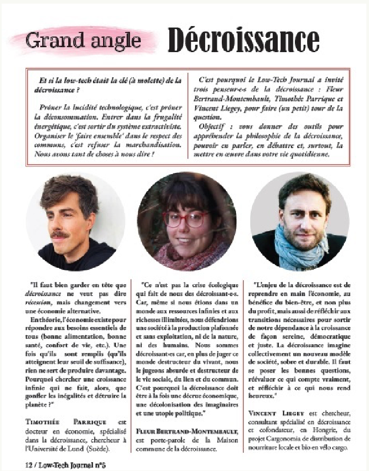 Abonnement 1 an Low-Tech Journal - 6 numéros