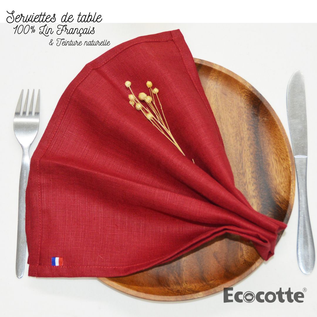  - Lot de 6 Serviettes en lin français - Lowreka