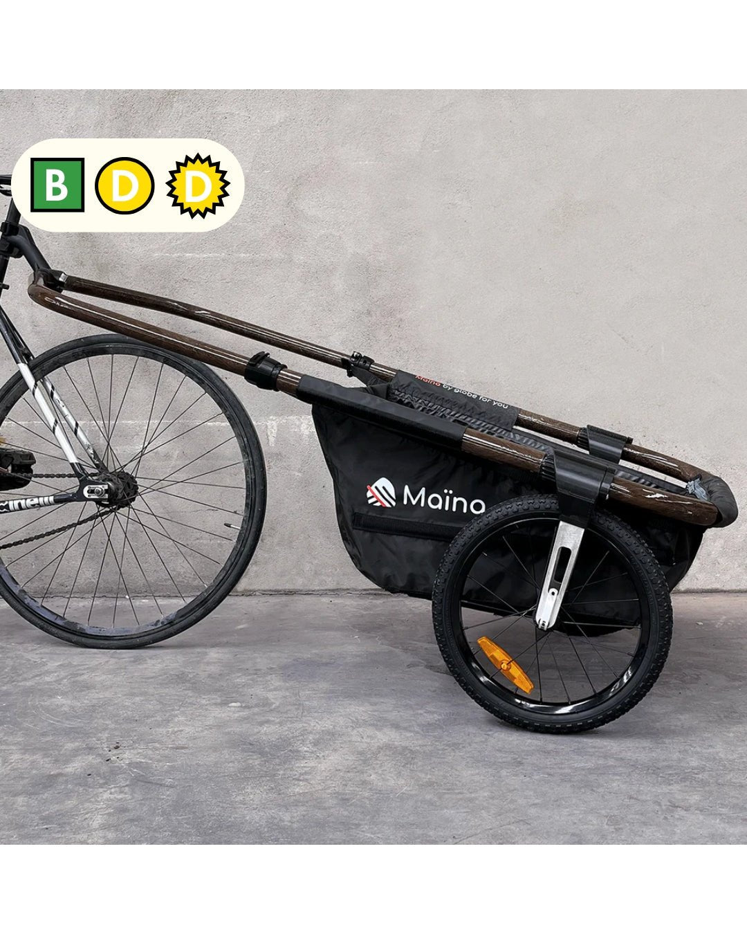 Physical - Remorque de vélo Maïna en lin 16 pouces - Lowreka