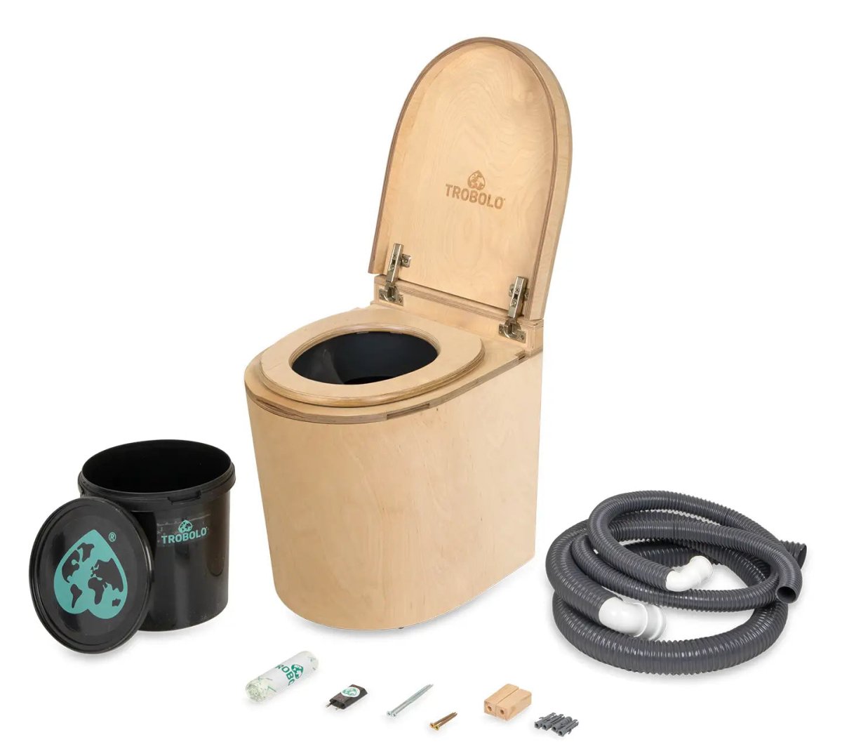  - Toilettes sèches fixes en bois évacuation urines extérieur et ventilation - TinyBloem - Lowreka