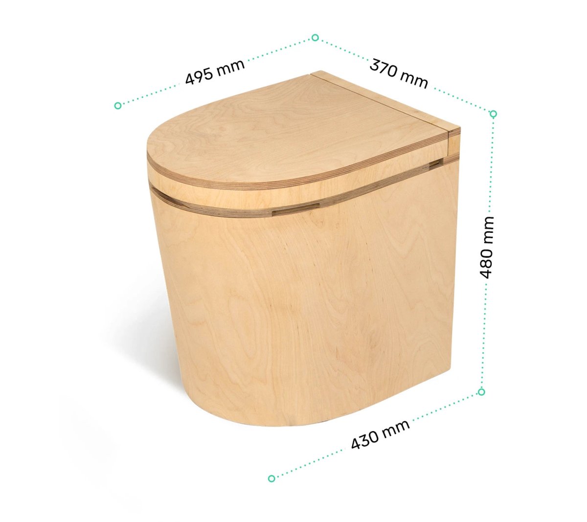  - Toilettes sèches fixes en bois évacuation urines extérieur et ventilation - TinyBloem - Lowreka