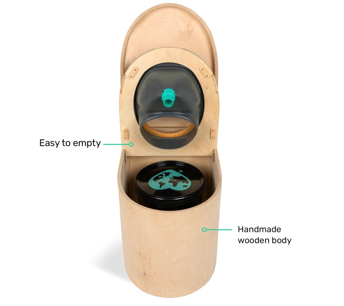  - Toilettes sèches fixes en bois évacuation urines extérieur et ventilation - TinyBloem - Lowreka