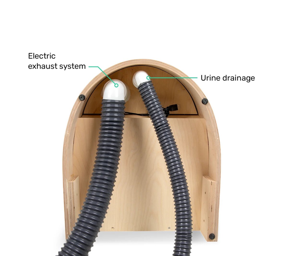  - Toilettes sèches fixes en bois évacuation urines extérieur et ventilation - TinyBloem - Lowreka